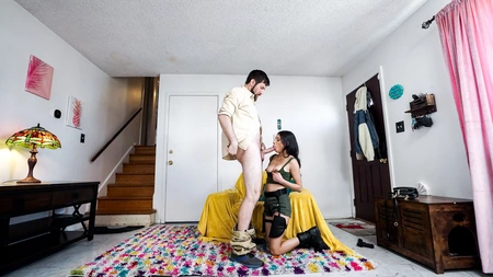 Sona Bella takes cum on her face after being fucked in various positions