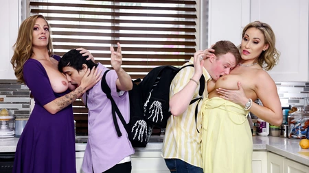 Annie King and Ryan Keely swap their stepsons