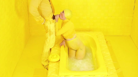 Tattooed hottie Mimi Cica gets eaten out and fucked in the bathroom