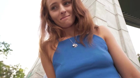 Lucianna Lucci sucks thick throbbing cock and gets fucked outdoors