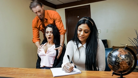Serena Santos and Amirah Sky get properly fucked in the office