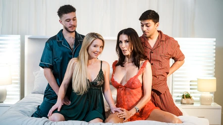 Shay Sights and Laura Bentley get their soaking wet pussies drilled