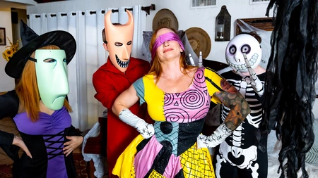 Great Halloween XXX threesome with Sophia Locke and Evie Christian