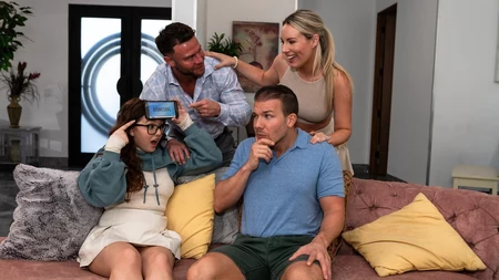 Leana Lovings and Bunny Madison get their soaking wet pussies drilled