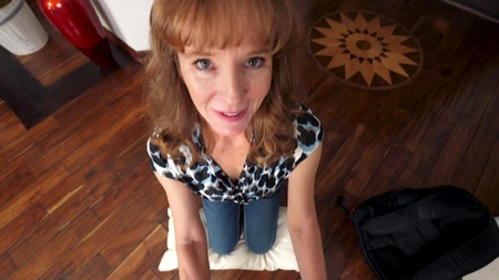 Small-tit mature Cyndi Sinclair gets nicely fucked in POV