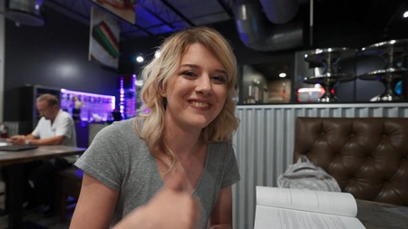 Dez Hansen sucks big black cock and gets fucked in the restaurant