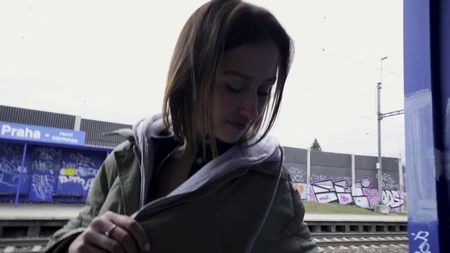 Skinny gal Jessika Night sucks firm cock and fucks for some cash