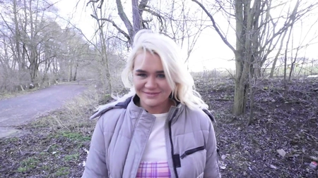 All-natural blondie Gina Varney gets her shaved pussy hammered