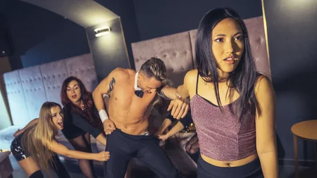 May Thai gets eaten out and shagged in the bathroom