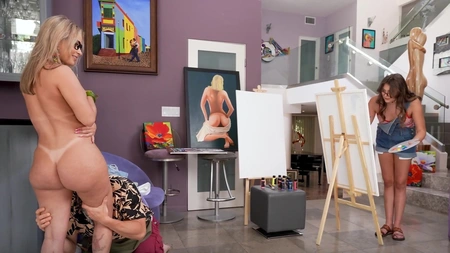 Really nice taboo threesome sex scene with Nicole Aria and Selina Bentz