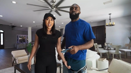 Exotic-looking brunette Emerald Loves takes BBC as deep as she can