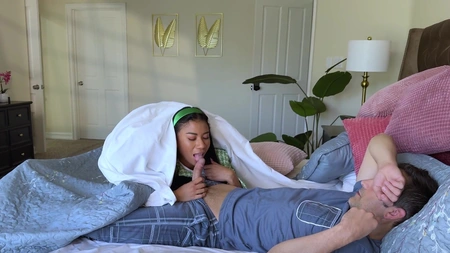 Dark-skinned schoolgirl Ameena Green banged by her stepdad