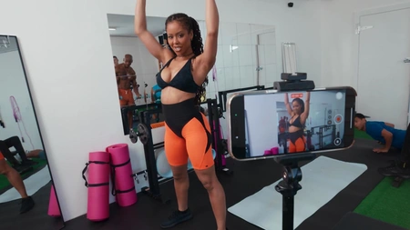 Cock-loving ebony Kira Noir gets gangbanged