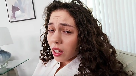 Curly-haired bimbo Satine Summers gets her trimmed coochie plowed